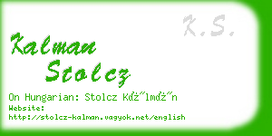 kalman stolcz business card